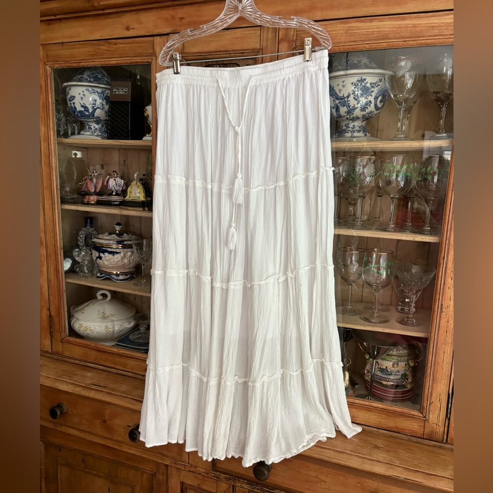 Beautiful Gauzy White Skirt